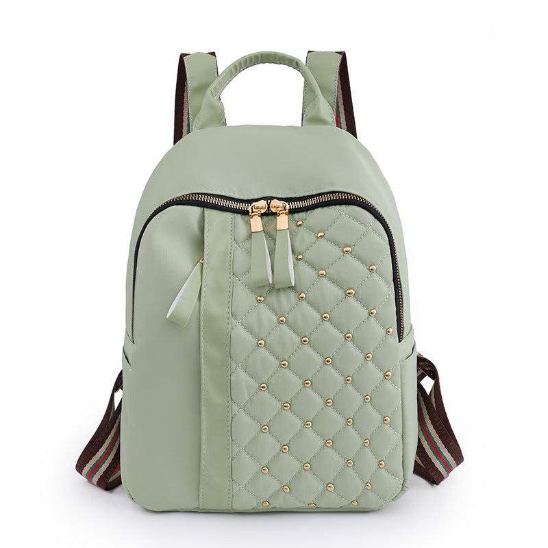 Women's Oxford Cloth Simple Trendy Lightweight Rivet Backpacks