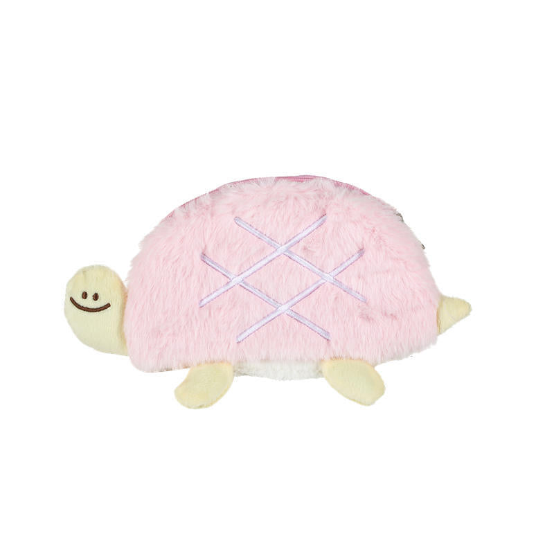 Fan Turtle Plush Funny Expression Earphone Coin Purses