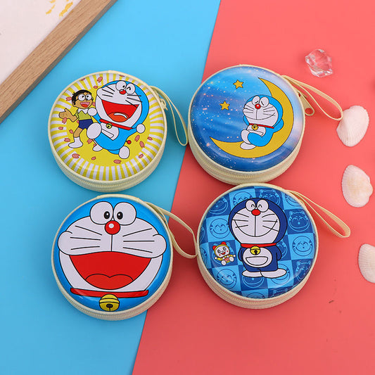 Mini Portable Cartoon Animation Tinplate Box Ladies Wallets