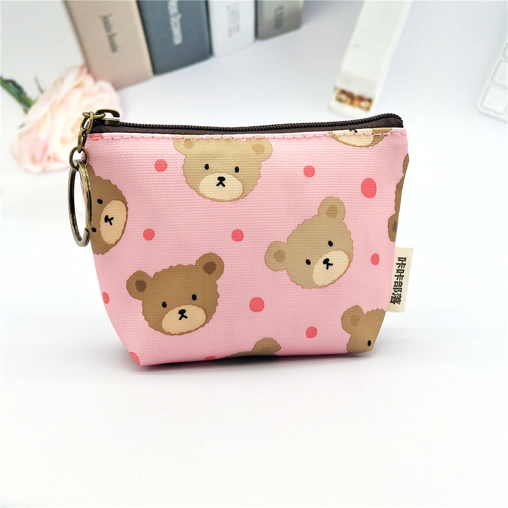 Women's Film Printed Cartoon Sier Sundries Storage Coin Purses