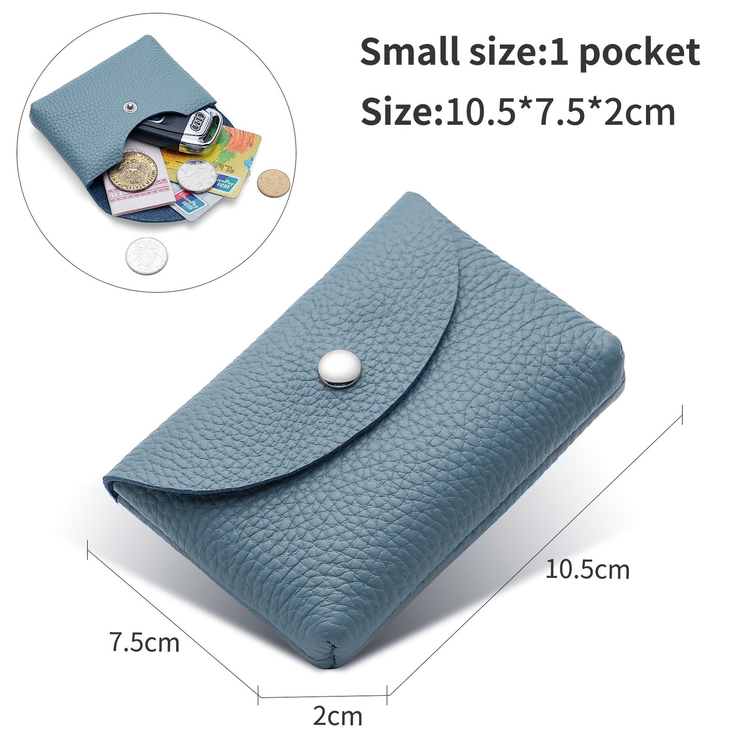 Women's Soft First Layer Cowhide Small Simple Coin Purses