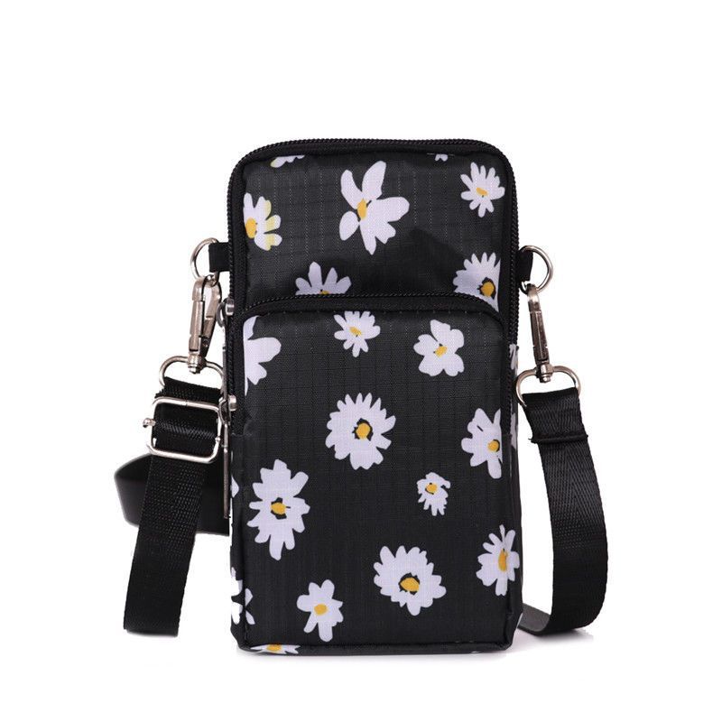 Women's Mobile Mini Large Screen Canvas Halter Phone Bags