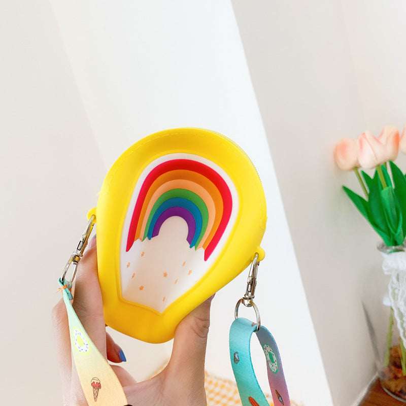 Children's Cute Small Donut Rainbow Silicone Coin Purses