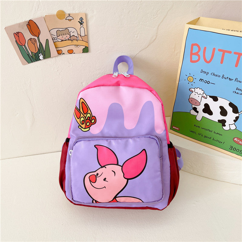 Children's Fashion Trend Cartoon Pattern Contrast Color Children's Backpacks