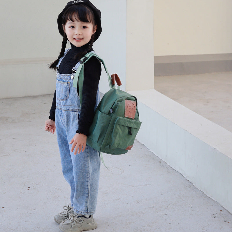 Children's Korean Style Simple Boys For Going Backpacks