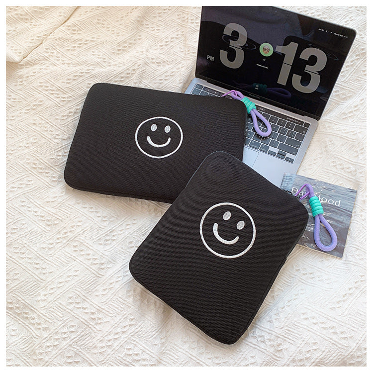 Cute Smiley Face Storage Suitable For Tablet Bags