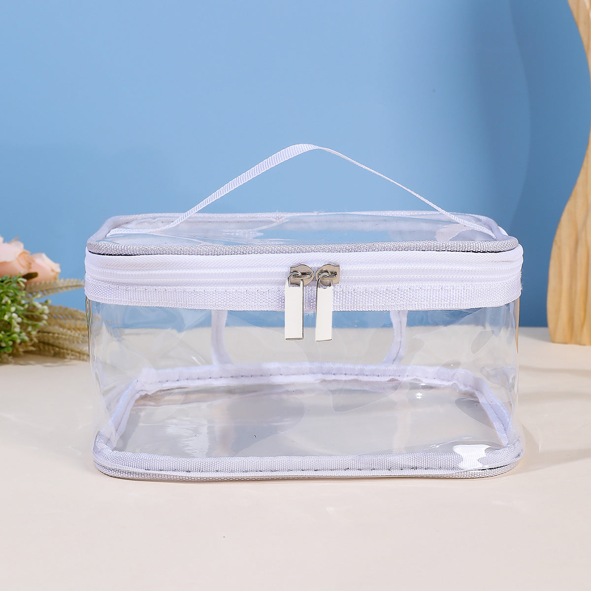 Transparent Hand Square Storage Wash Cosmetics Cosmetic Bags