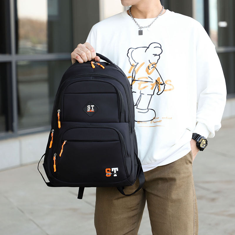 Urban Simple Letter Printing College Computer Backpacks