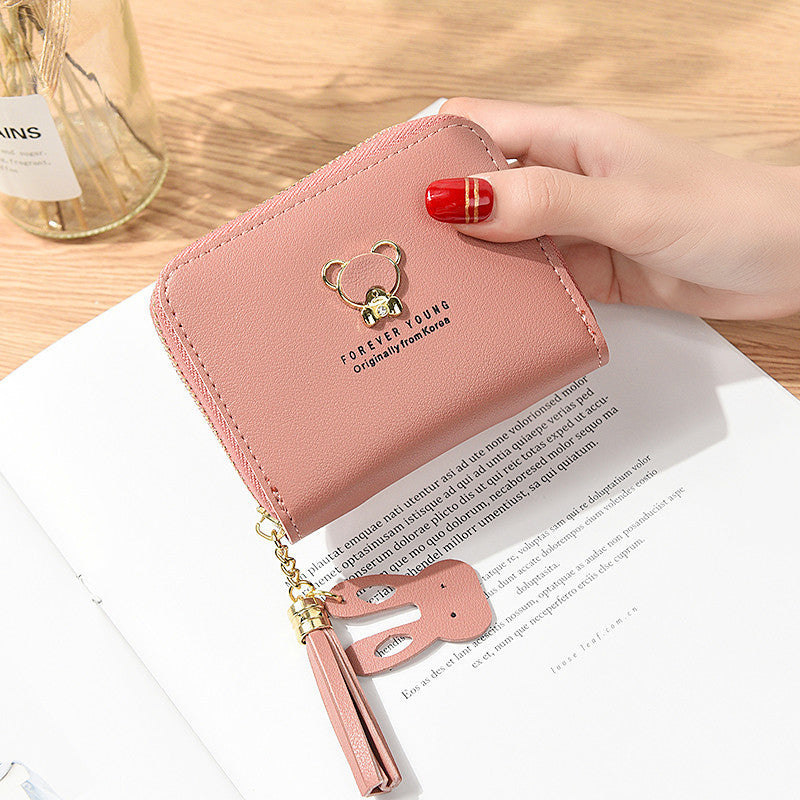 Women's Zipper Short Fashion Small Cute Card Holder