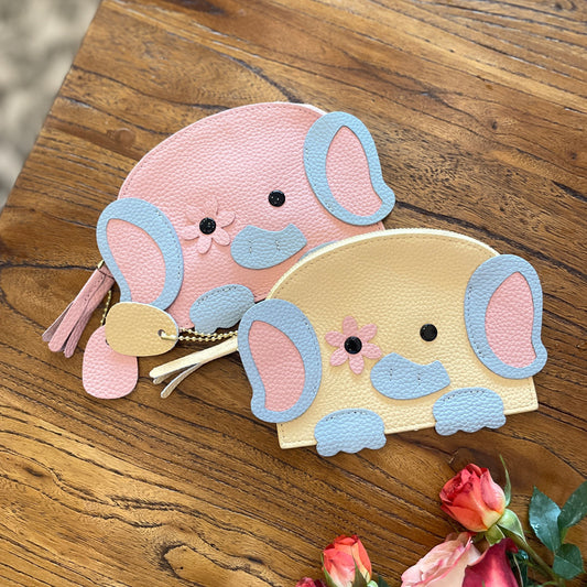 Style Cute Elephant Zipper Pocket Female Compact Coin Purses