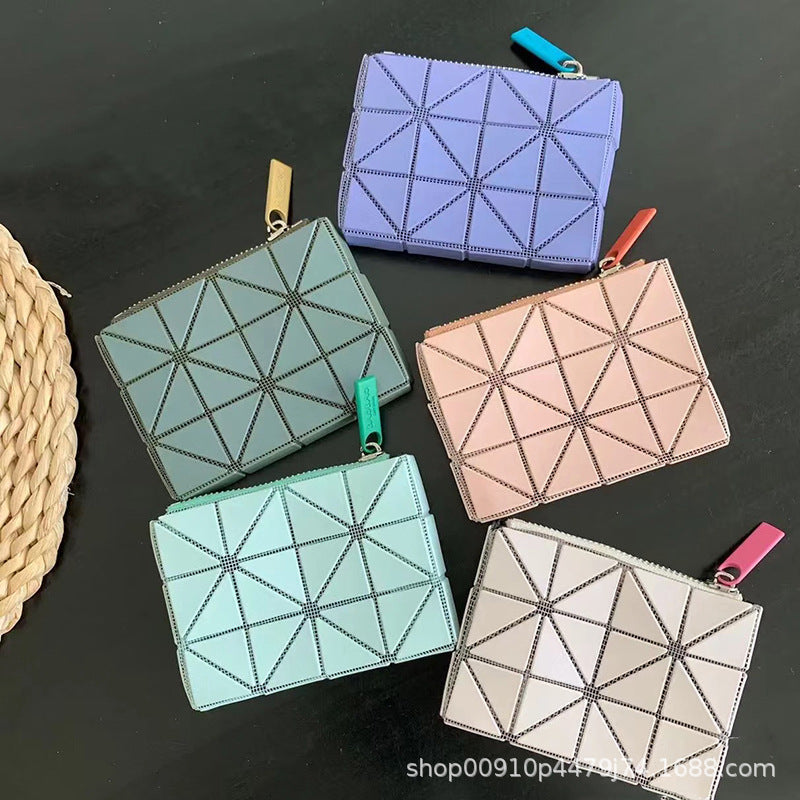 Limited Change Frosted Chain Rhombus Macaron Color Coin Purses