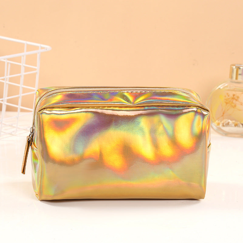 Pure Color Laser Style Portable Wash Cosmetic Bags