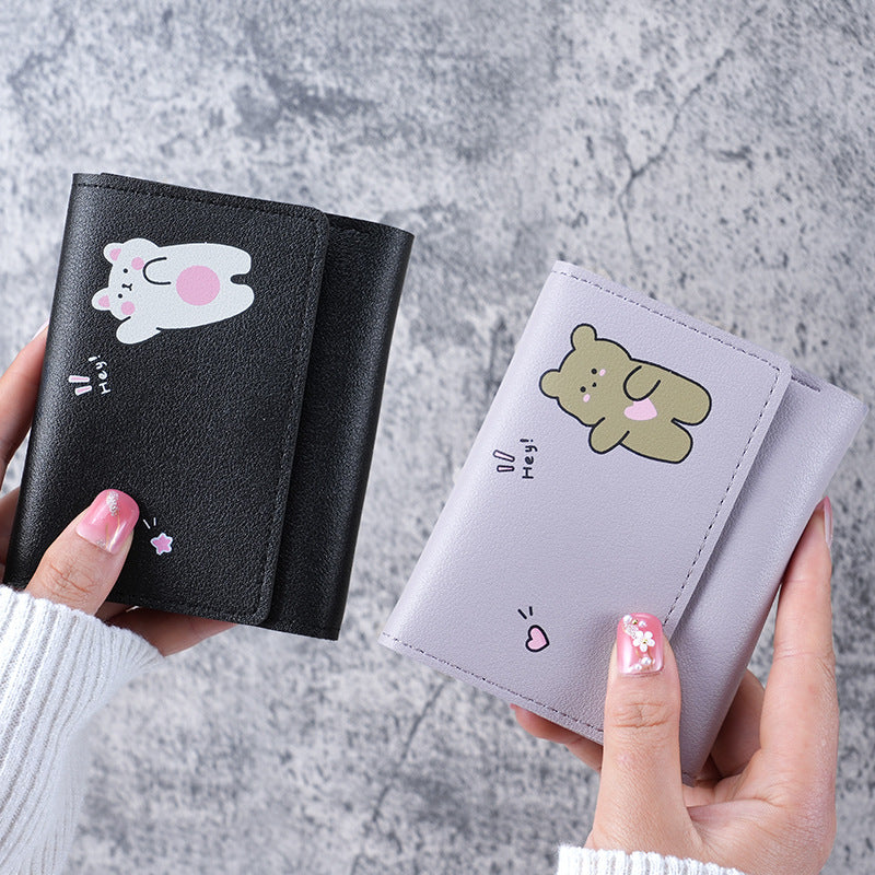 Cute Printed Dairy Cattle Snap Female Ladies Wallets