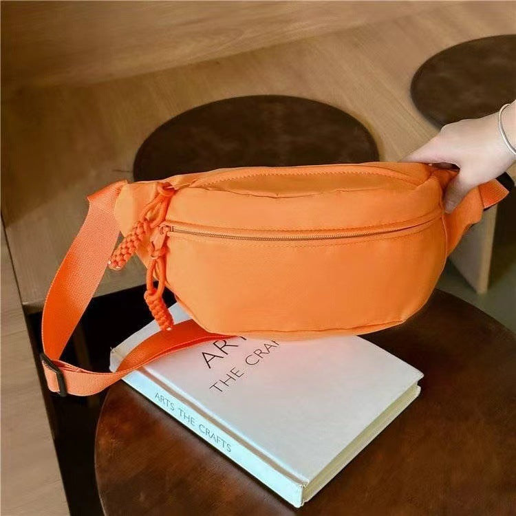 Women's Trendy Slanted Canvas Fashion Minority Men's Chest Bags