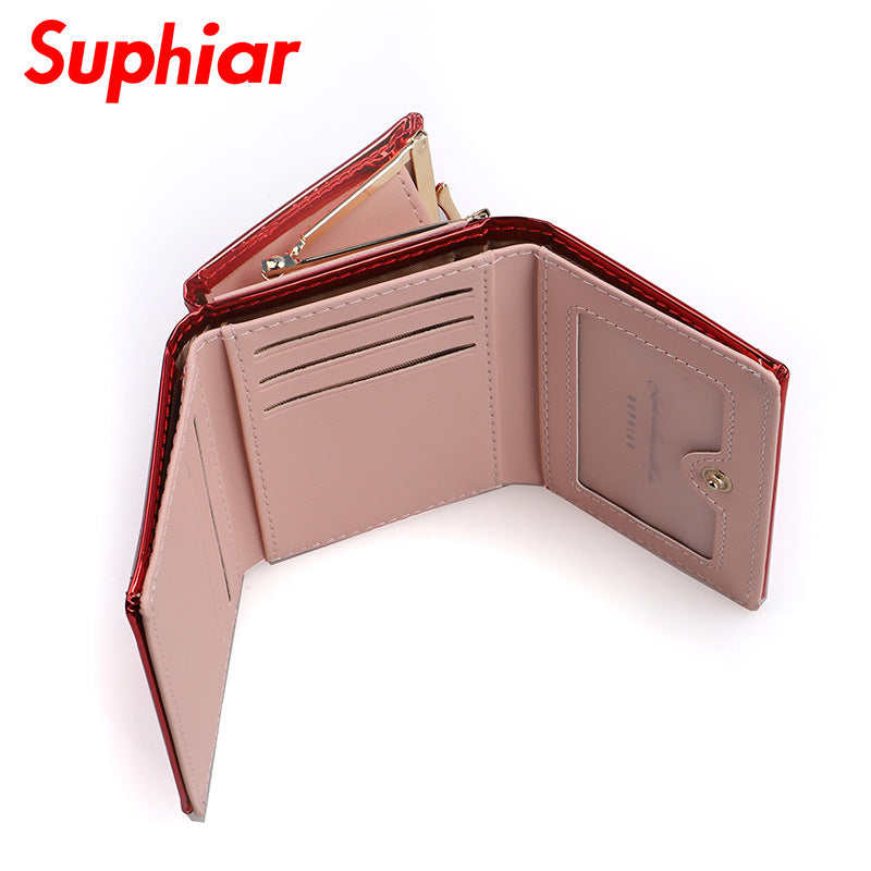 Women's Russian Laser Clip Female Multifunctional High Sense Ladies Wallets