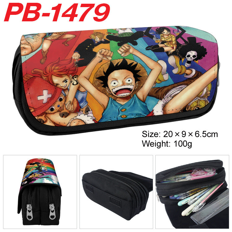 Piece Anime Color Picture Pencil Cartoon Large Capacity Double Ladies Wallets