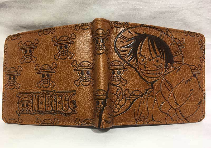 Portefeuilles pour dames en relief de crâne périphérique Anime One Piece