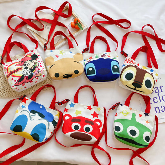 Children's Canvas Korean Style Small Iti Portable Children's Shoulder Bags