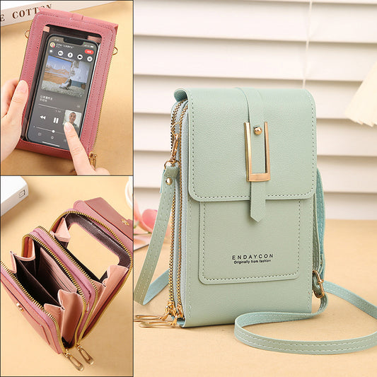 Women's Touch Screen Trendy Simple Mobile Pocket Bags