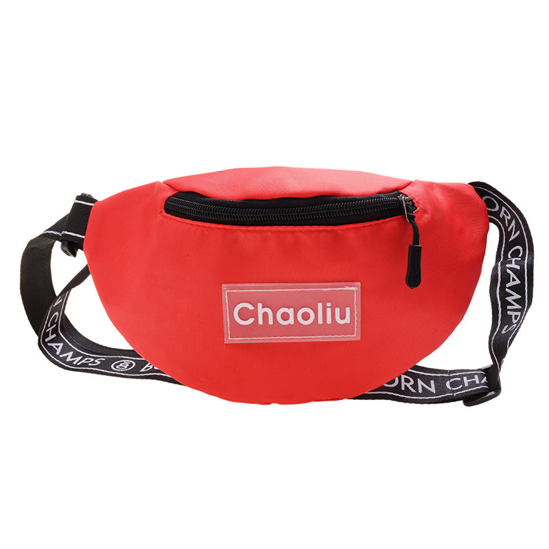 Children's Fashion Korean Candy Nylon Letter Cell Children's Waist Packs