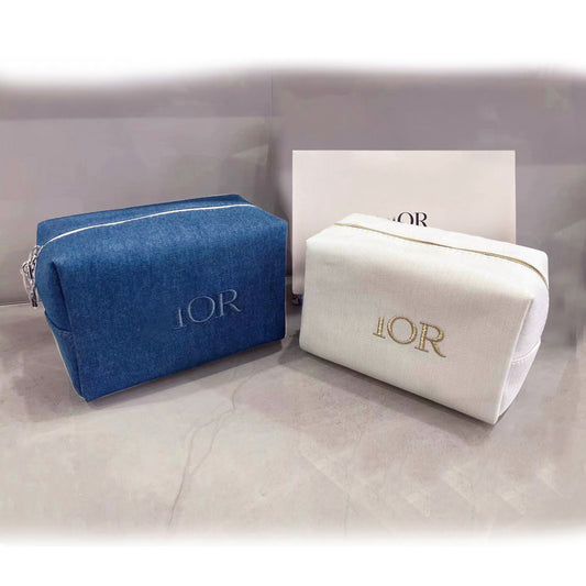 Rare Denim Fabric High Sense Counter Cosmetic Bags