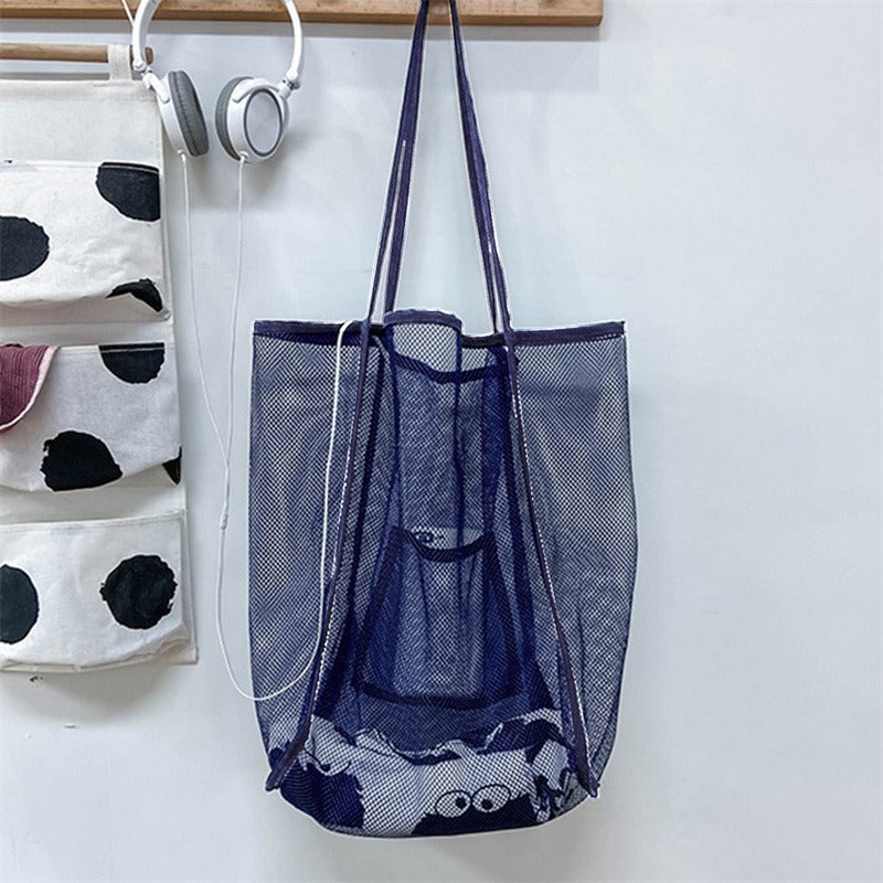 Summer Transparent Mesh Korean Style Leisure Bags