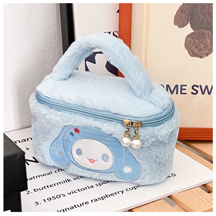 Children's Cute Plush Cartoon Portable Storage Wash Cosmetic Bags