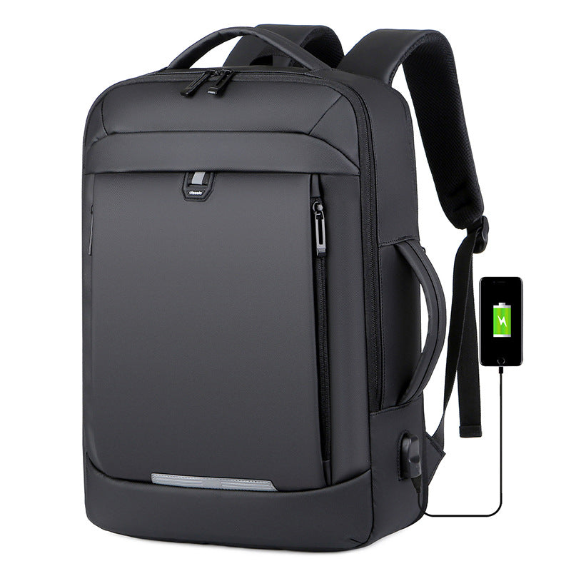 Men's Expansion Waterproof Large Capacity Business Commute Backpacks