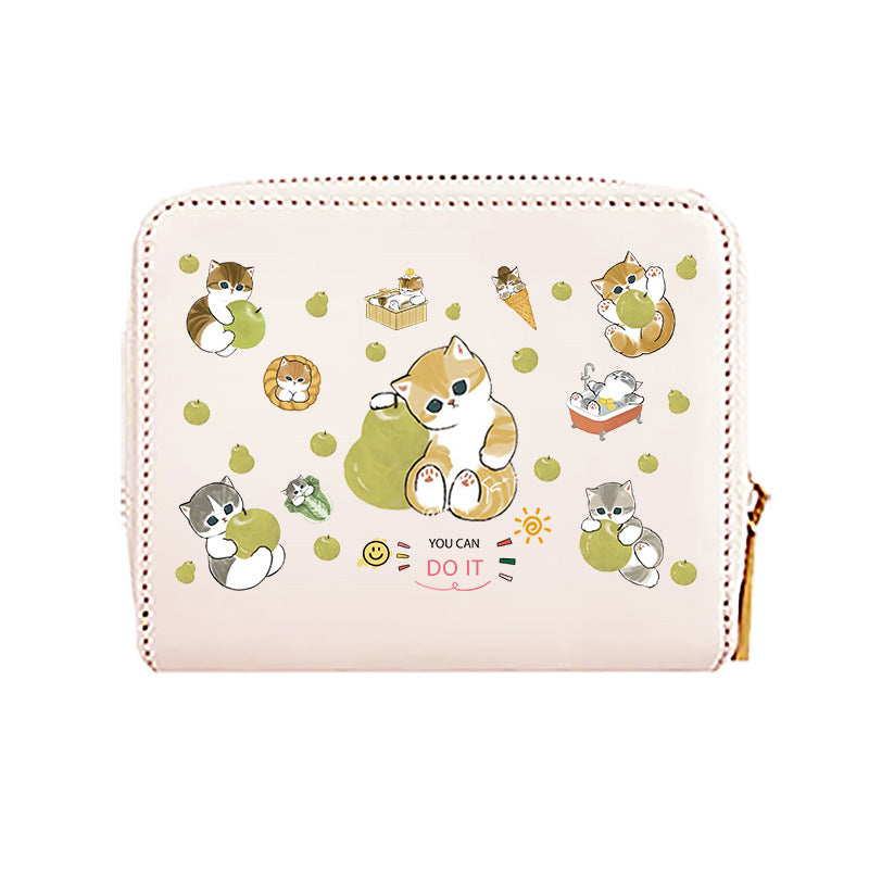 Women's Integrated Cute Alien Cat Cartoon Large Coin Purses