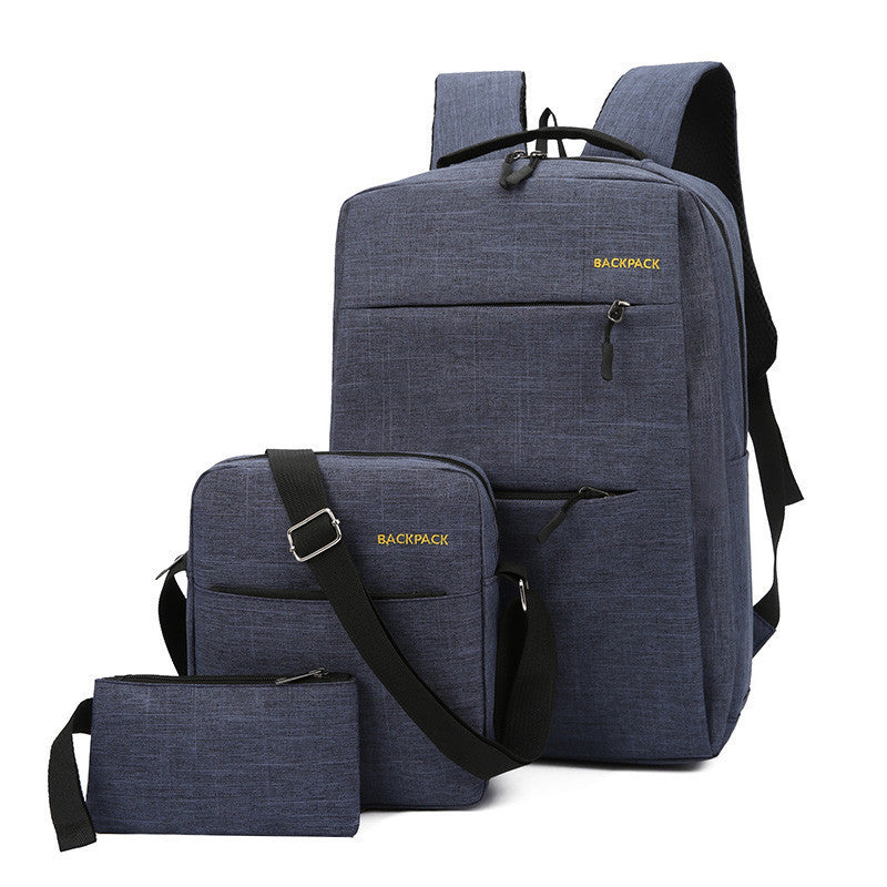 Three-piece Set Male Female Notebook Computer Backpacks