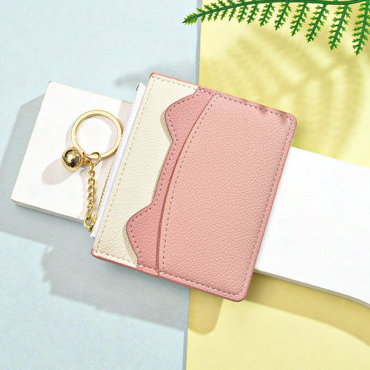 Women's Contrast Color Cute Good-looking Mini Small Card Holder