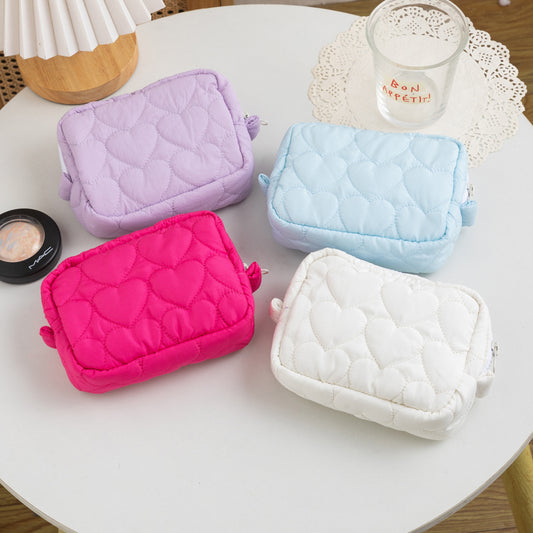 Color Series Cute Storage Portable Mini Cotton Cosmetic Bags