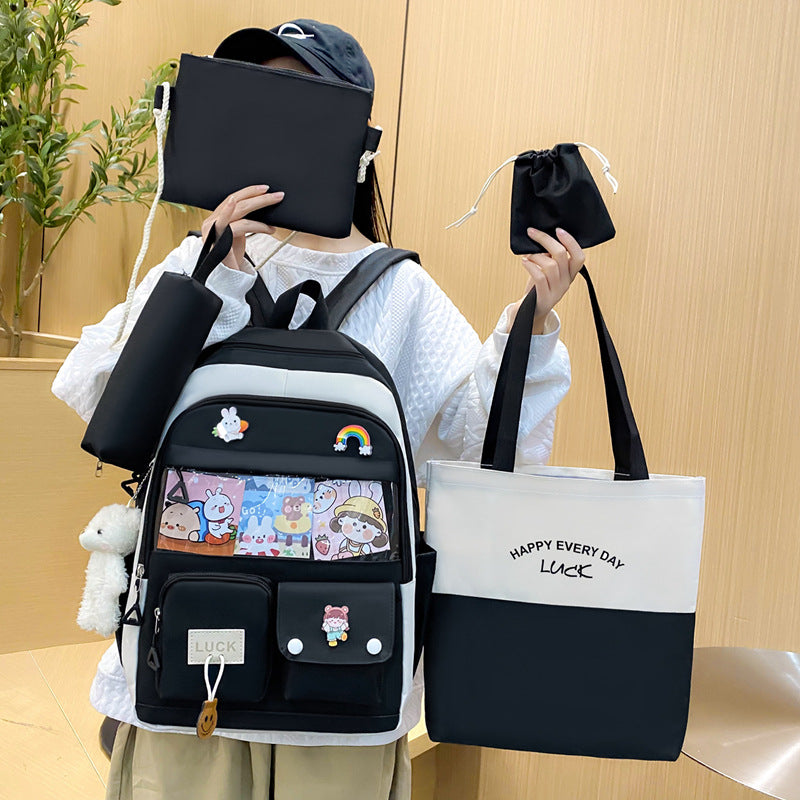 Women's Trendy Color Matching Primary Secondary Good-looking Middle School Students' Schoolbags