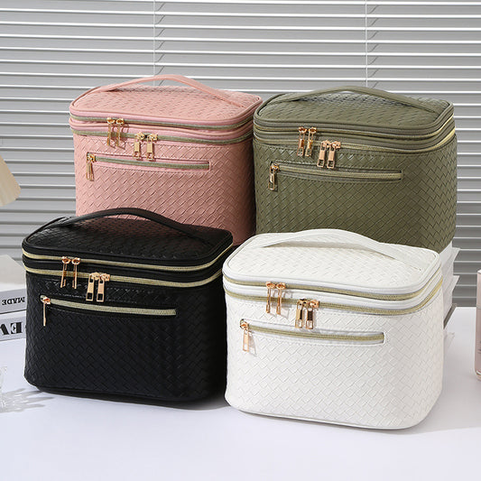 Double Layer Good-looking Portable Large Capacity Cosmetic Bags