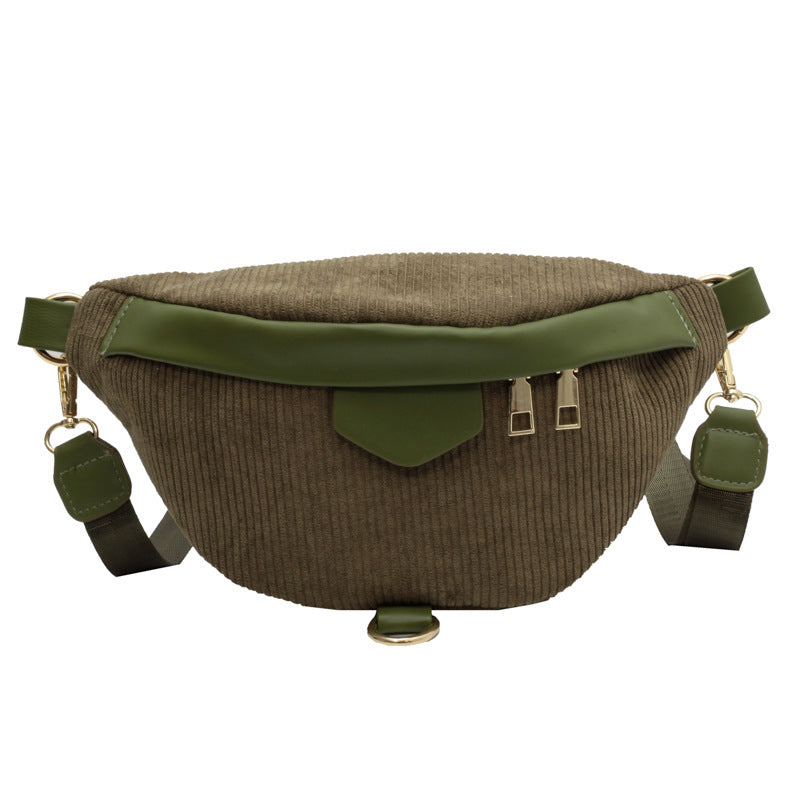 Popular Corduroy Retro Small Change Mobile Waist Packs