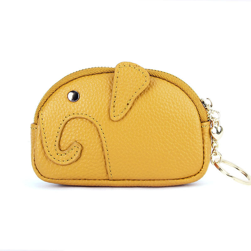 Elephant Creative Pocket Mini Genuine Leather Coin Purses