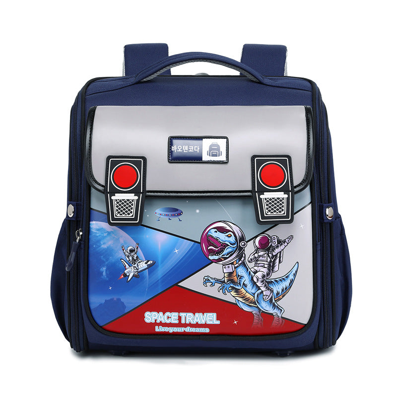 Children's Cartoon Fashion Primary Horizontal One-piece Burden Relief Spine Protection Elementary School Students' Schoolbags