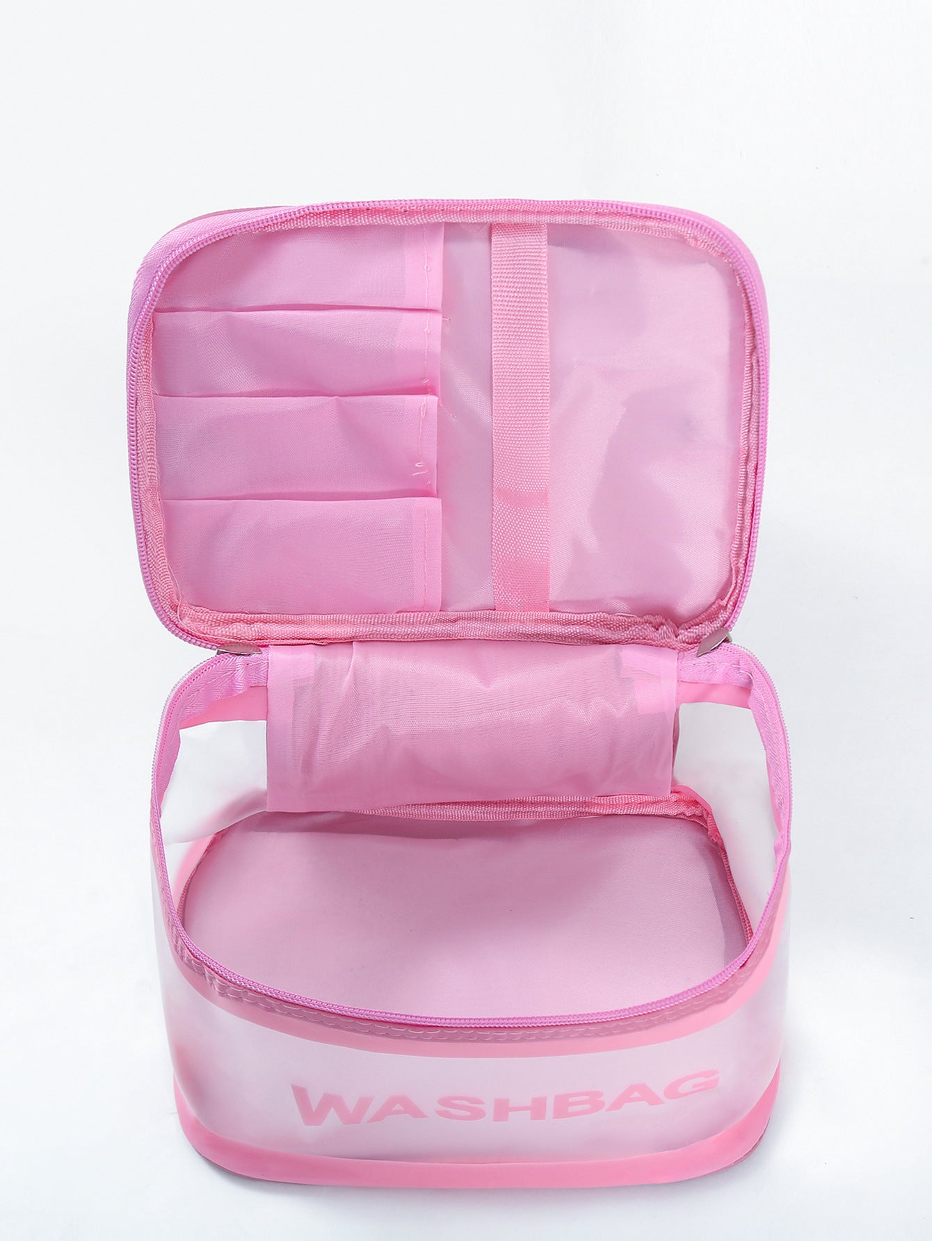 Trendy Cubic Transparent Frosted Storage Wash Cosmetic Bags