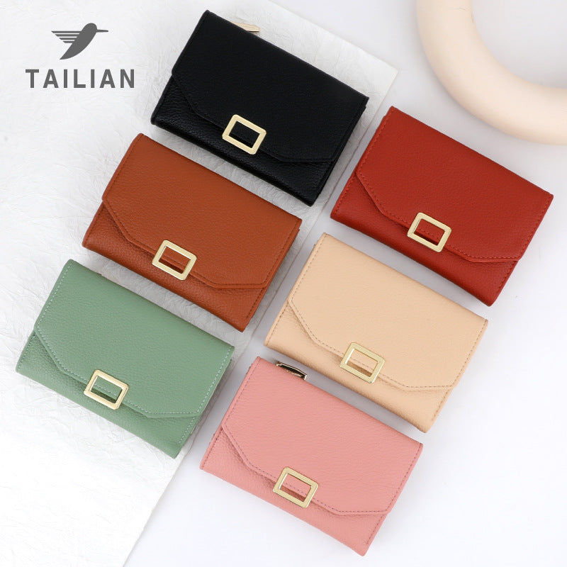 Women's High Sense Lychee Pattern Multifunctional Ladies Wallets