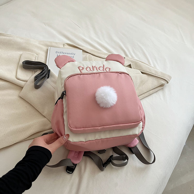 Children's Contrast Color Canvas Fashion Going Out Children's Backpacks