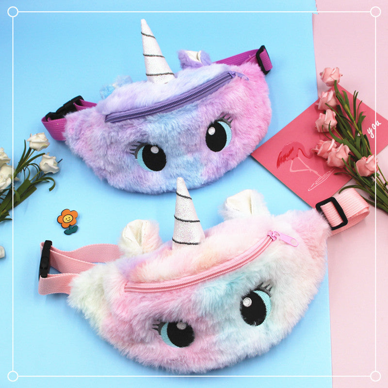 Licorne dessin animé en peluche petits sacs de taille mignons