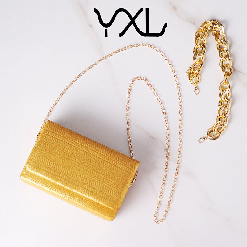 Women's Small Square Featured Chain High-grade Simple Evening Bags