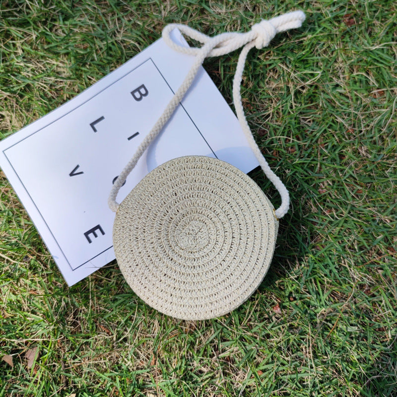 Summer Hand-woven Straw Nude Mini Cute Children's Coin Purse