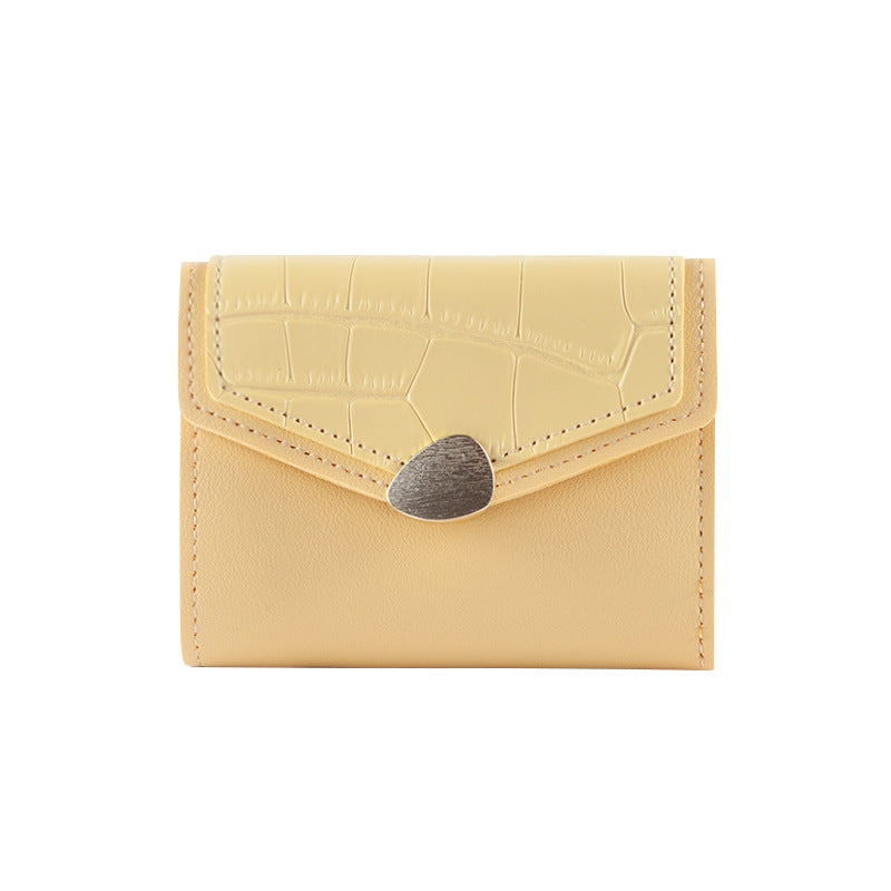 Women's Small Cute Mori Style Short Stone Ladies Wallets