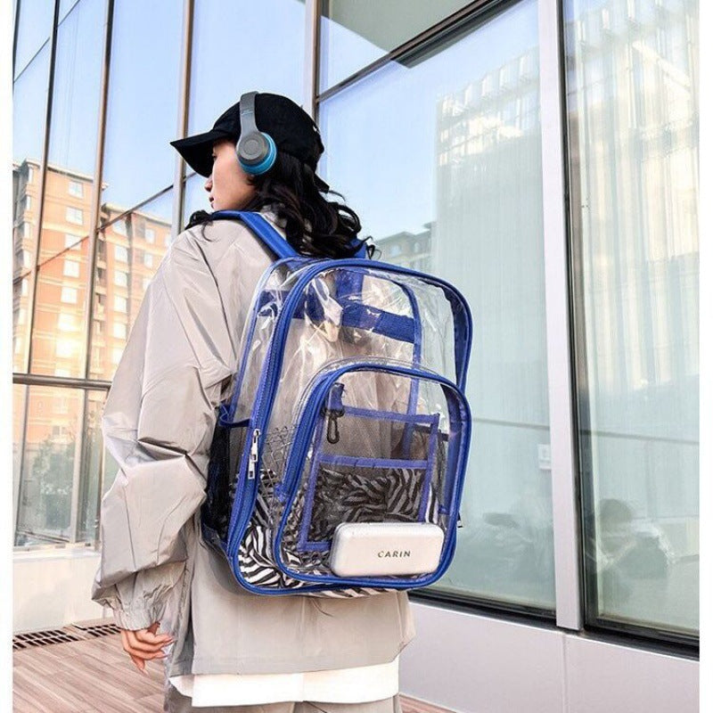 Women's & Men's & Transparent Jelly High College Large Backpacks