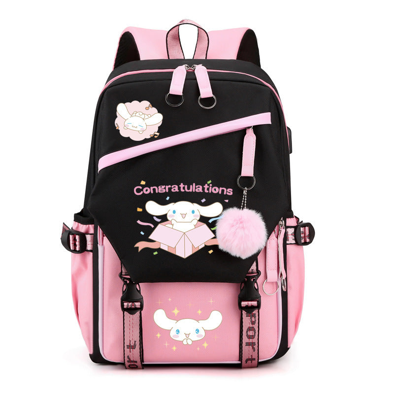 Melody Peripheral Female Cute Primary Junior High Backpacks