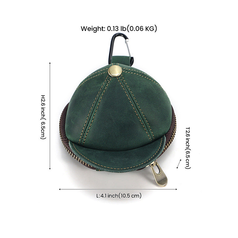 Change Small First Layer Cowhide Commuter Coin Purses