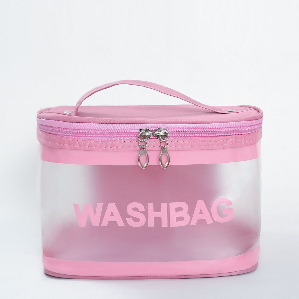 Trendy Cubic Transparent Frosted Storage Wash Cosmetic Bags