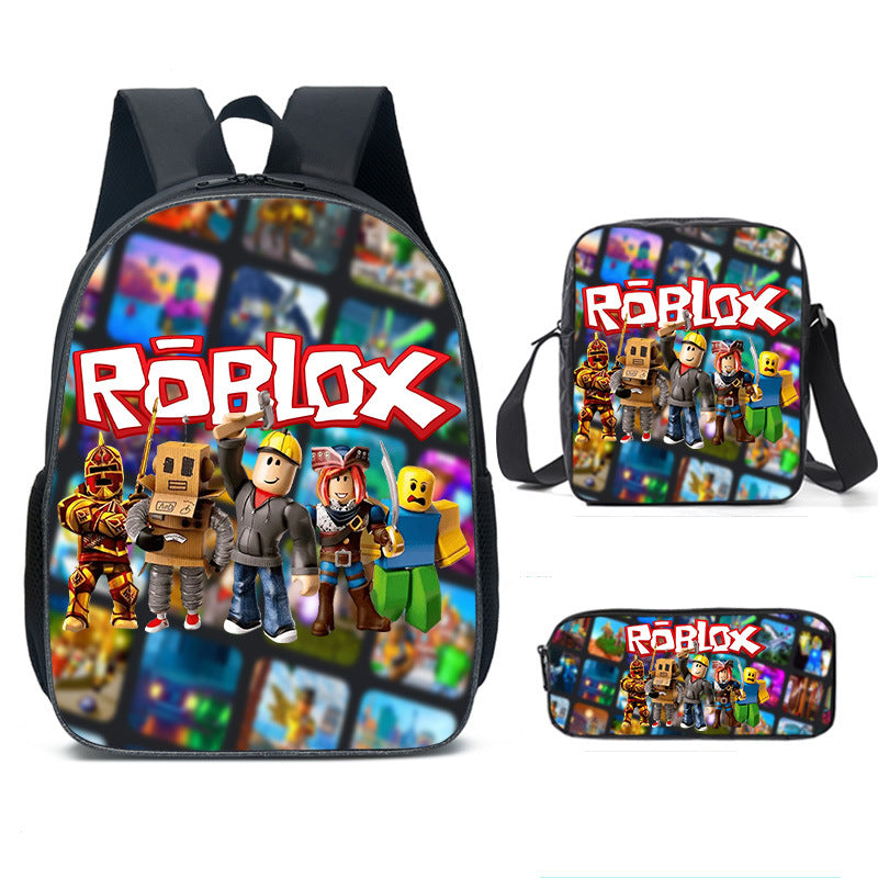 Children's Trendy Innovative Creative Rob Cartoon Elementary School Students' Schoolbags