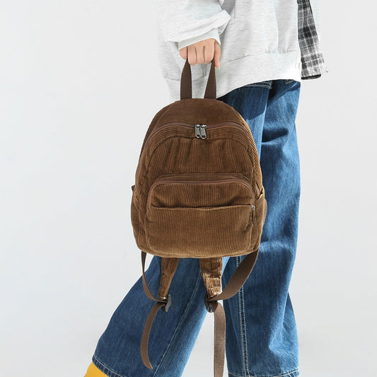 Corduroy Soft Fabric Quality Excellent Customer Backpacks